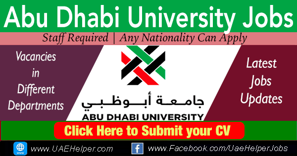 Abu Dhabi University Careers  - Latest jobs in 2020
