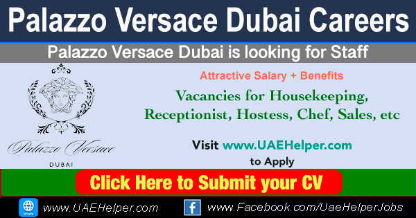 Palazzo Versace Dubai Careers