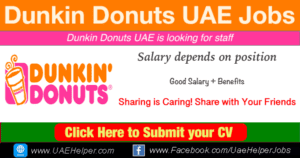 Dunkin Donuts Careers Dubai - Jobs in Dubai and UAE
