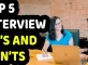 Interview do's and don'ts
