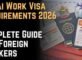 Dubai Work Visa Requirements 2026 Complete Guide for Foreign Workers
