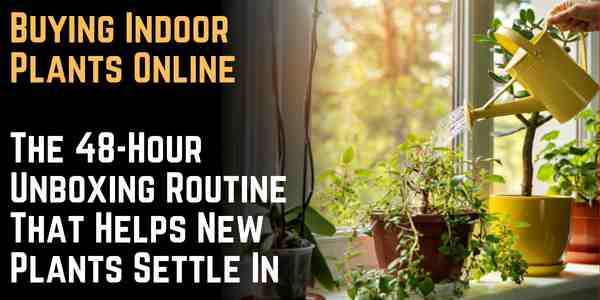 Buying Indoor Plants Online The 48-Hour Unboxing Routine That Helps New Plants Settle In