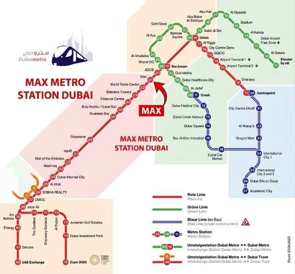 Max Metro Dubai Location, Routes, Timings, and Complete Travel Guide