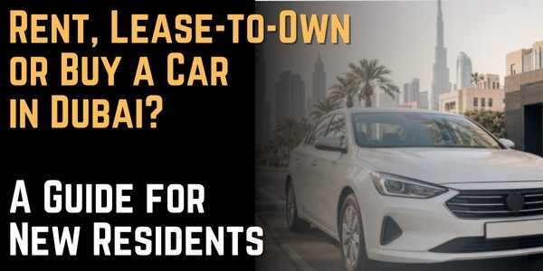 Rental and premium cars on a Dubai boulevard for a car-ownership comparison