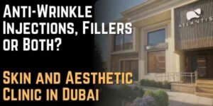 Aesthetic practitioner discussing anti-wrinkle injections and dermal filler options with a patient